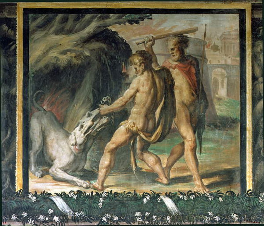 Detail of Hercules and Cerberus by Nicolo dell' Abate