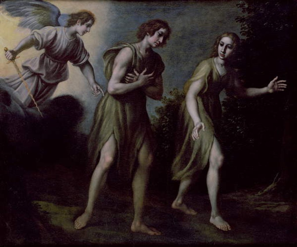 Detail of The Expulsion of Adam and Eve from Paradise by Francesco Curradi