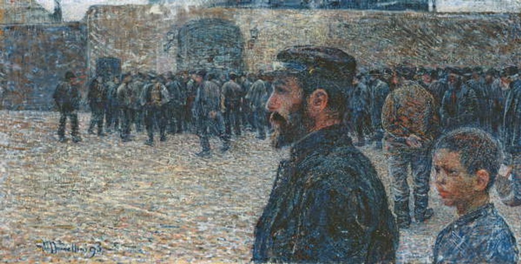 Detail of The Call to Work, 1893 by Plinio Nomellini