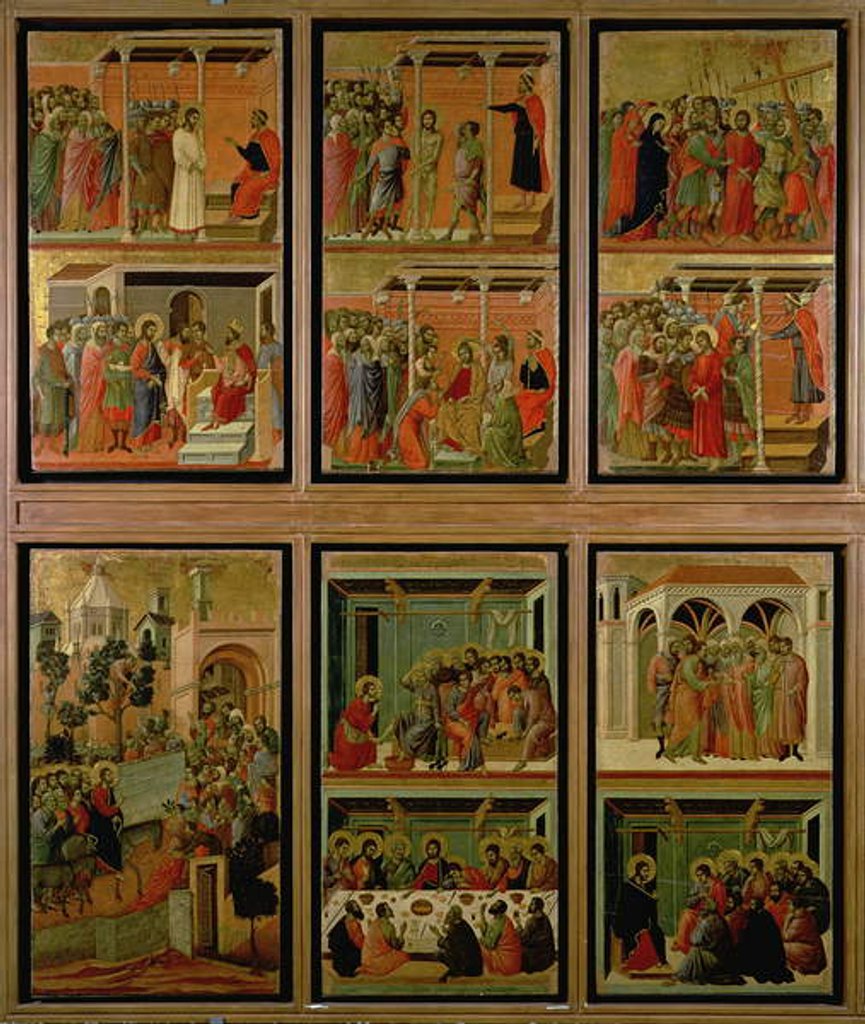 Detail of Maesta: eleven scenes from the Passion, 1308-11 by Duccio di Buoninsegna