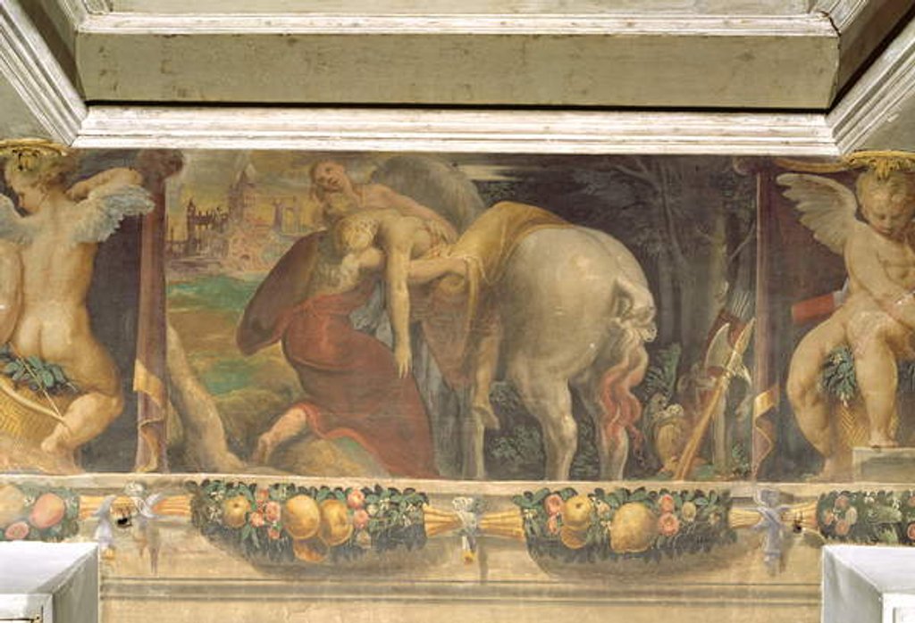 Detail of The Death of Camilla by Nicolo dell' Abate
