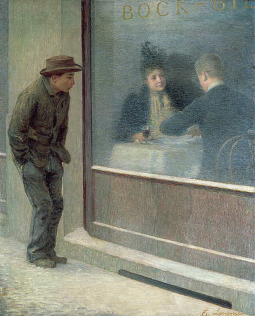 Detail of Reflections of a Starving Man or Social Contrasts, 1894 by Emilio Longoni