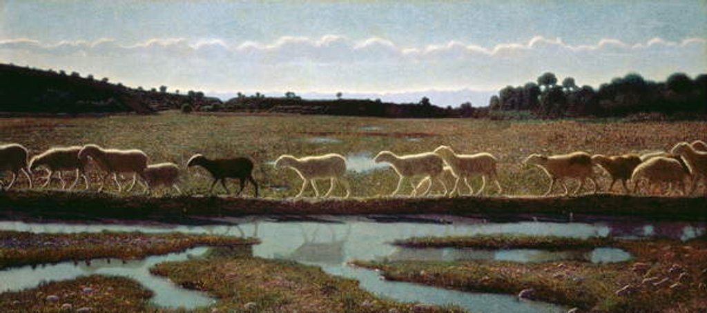 Detail of The Mirror of Life: That which the First One does, the Others follow, 1895-98 by Giuseppe Pellizza da Volpedo