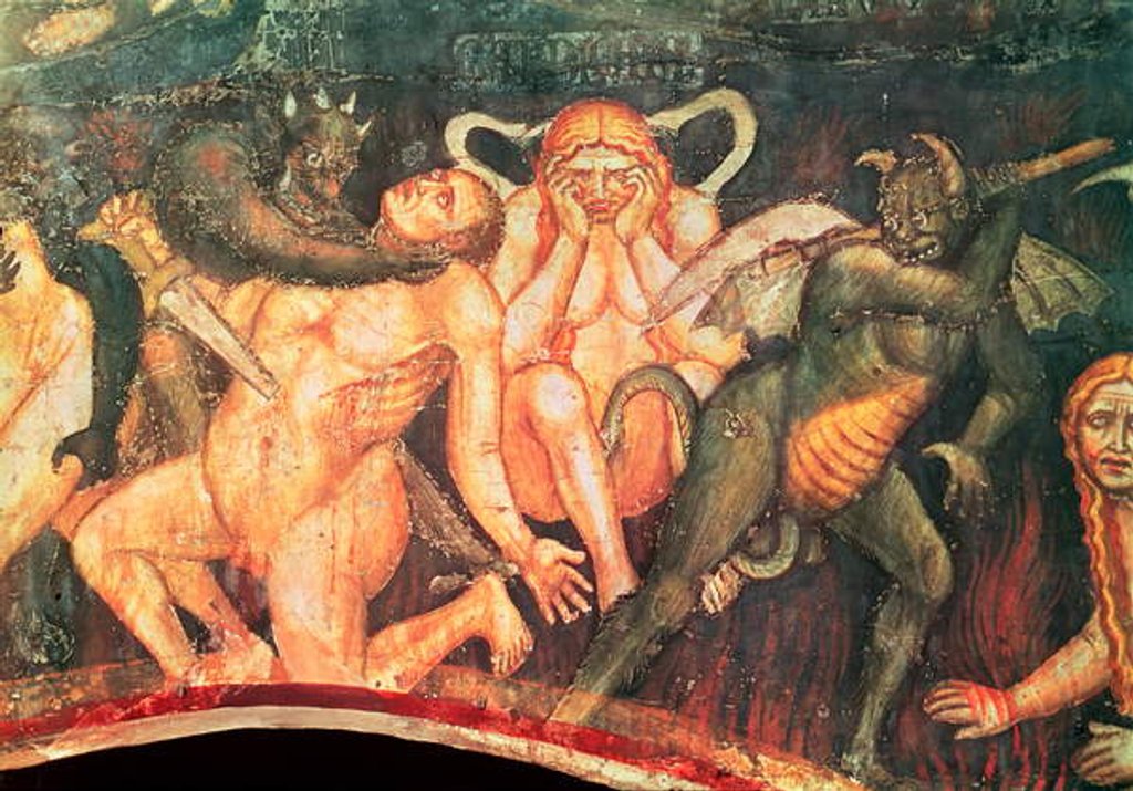 Detail of Hell by Taddeo di Bartolo