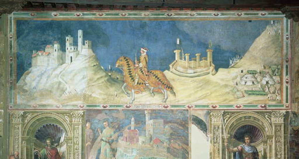 Detail of Commemoration of Guidoriccio da Fogliano at the Siege of Montemassi by Simone Martini