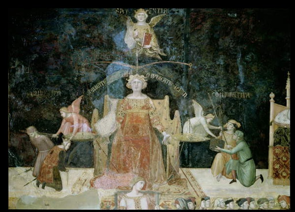Detail of Allegory of Good Government by Ambrogio Lorenzetti
