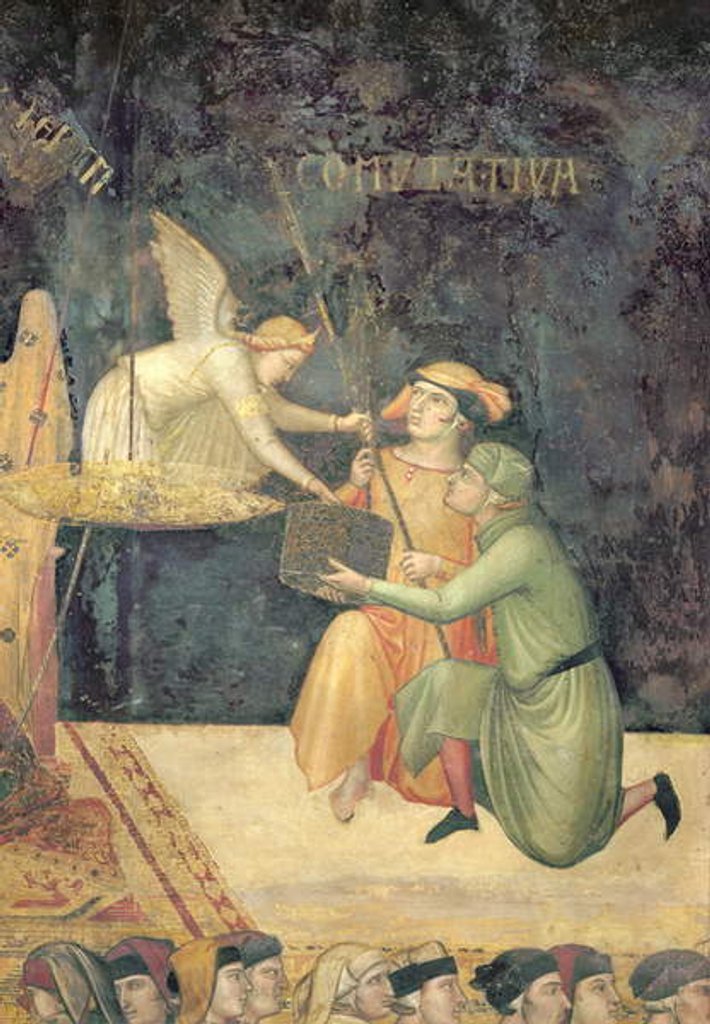 Detail of Allegory of Good Government by Ambrogio Lorenzetti