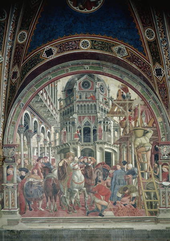 Detail of The Extension of the Hospital, c.1442-43 by Domenico di Bartolo