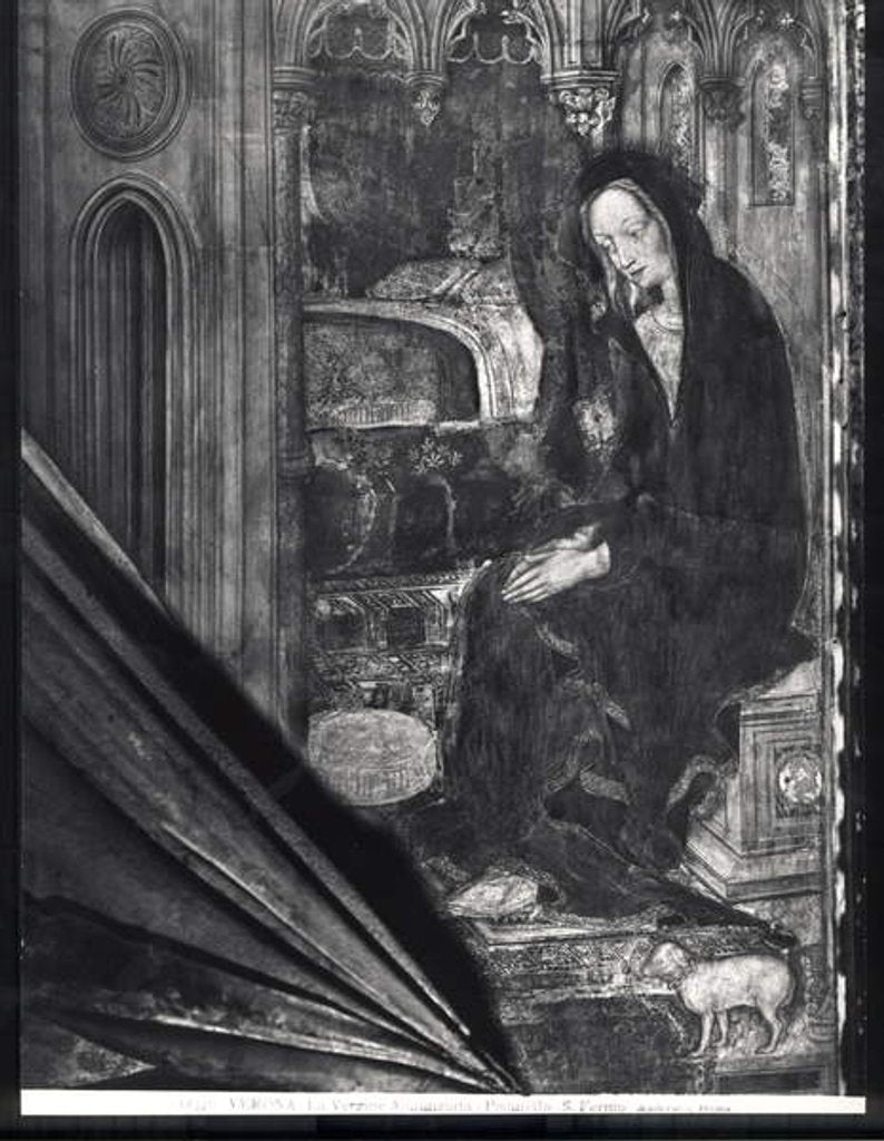 Detail of Virgin Mary, detail from the Annunciation by Antonio Pisanello