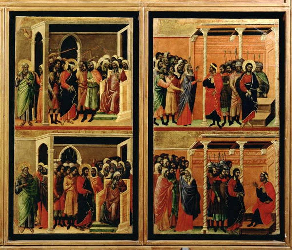 Detail of Maesta: eleven scenes from the Passion, 1308-11 by Duccio di Buoninsegna