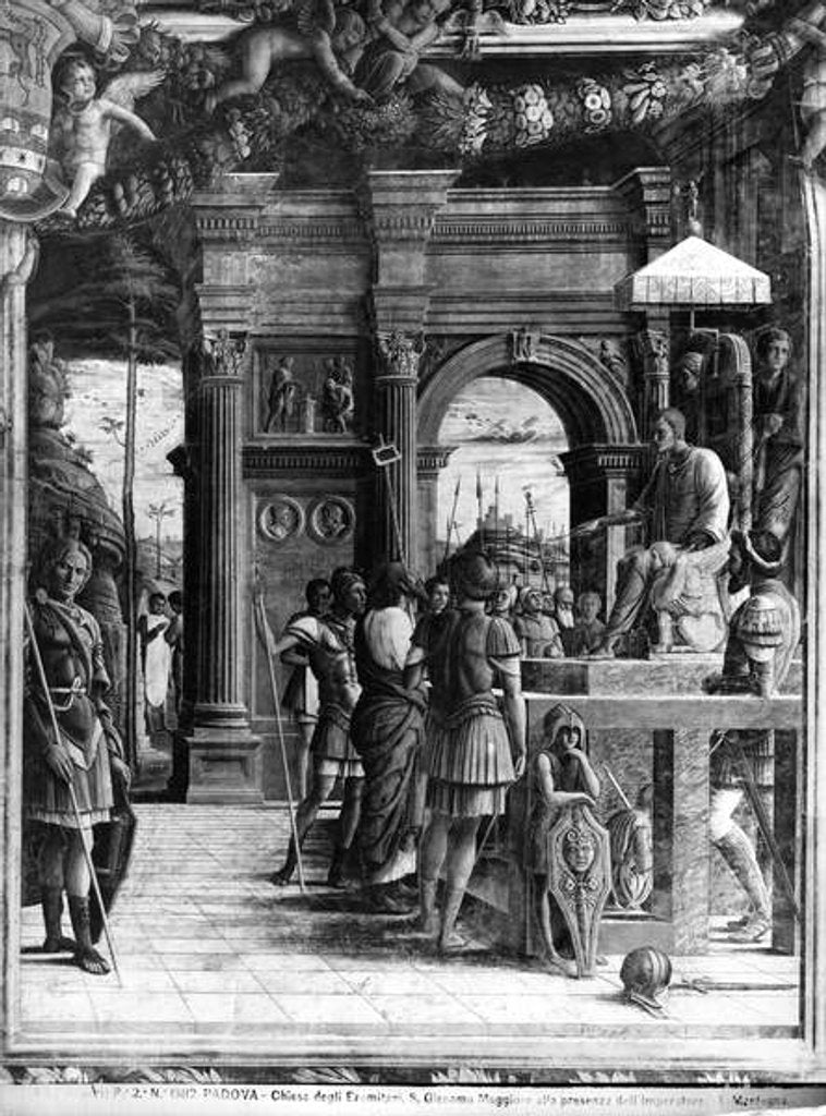 Detail of St. James the Great brought before King Herod Agrippa by Andrea Mantegna