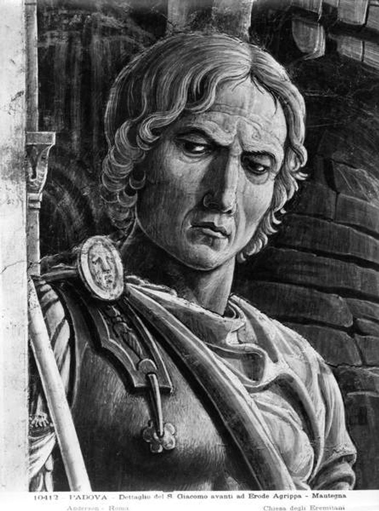 Detail of St. James the Great brought before King Herod Agrippa by Andrea Mantegna