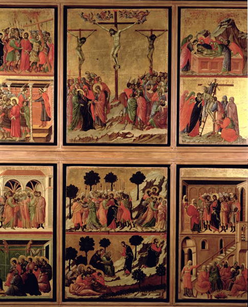 Detail of Maesta: eleven scenes from the Passion, 1308-11 by Duccio di Buoninsegna