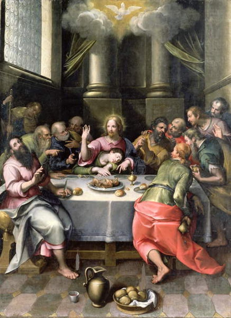 Detail of The Last Supper, 1611 by Denys Calvaert or Calvart