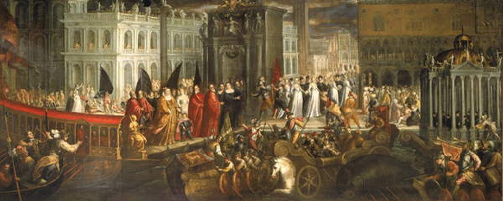 Detail of The Arrival of Morosina Morosini Grimani at the Palazzo Ducale, Venice by Italian School