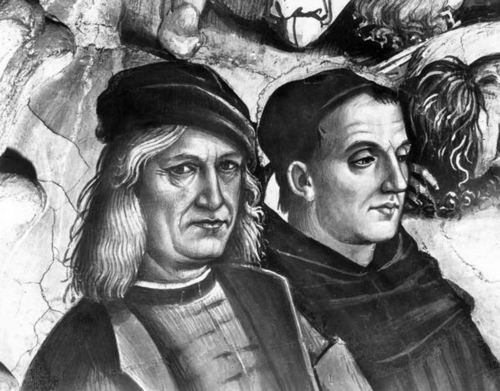 Detail of Portrait of Luca Signorelli and Fra Angelico by Luca Signorelli