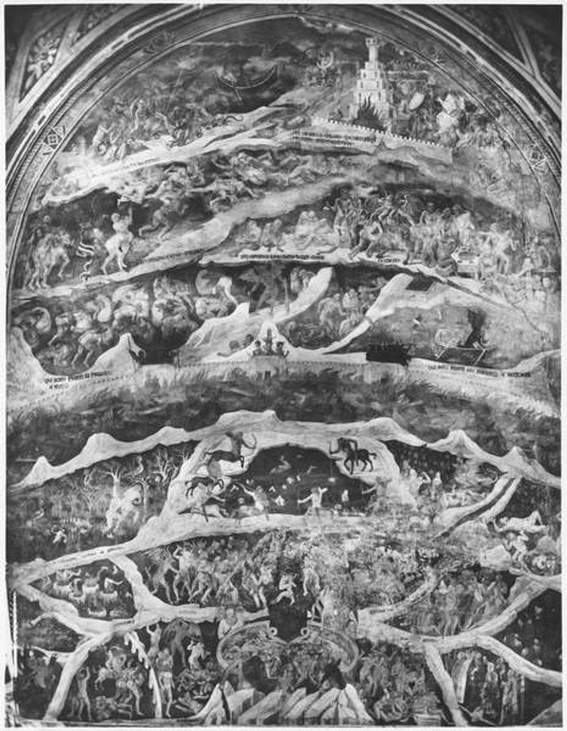 Detail of Hell by Andrea di Cione Orcagna