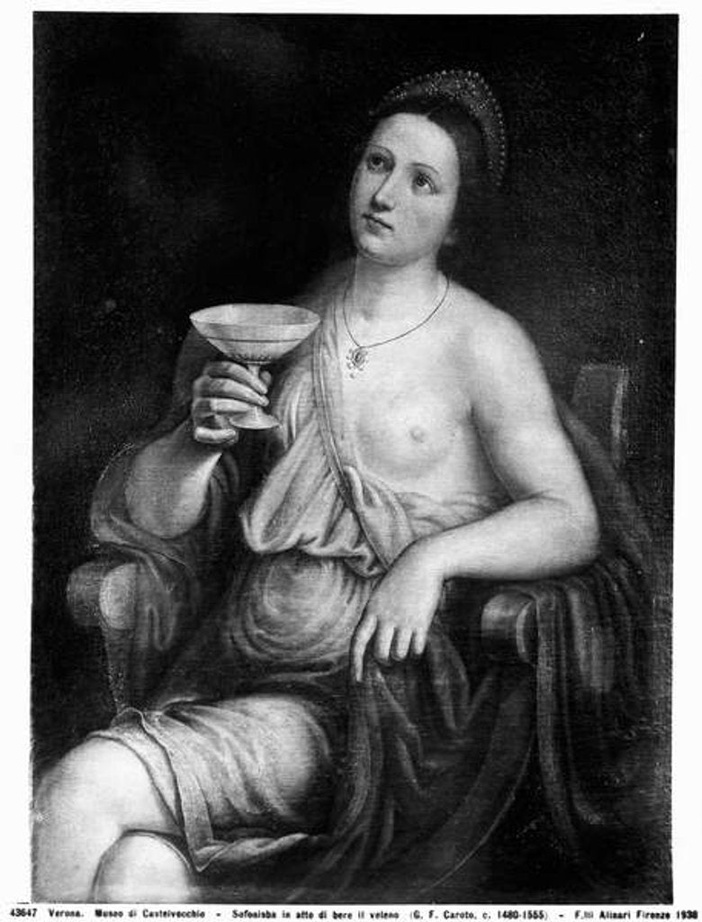 Detail of Sophonisbe by Giovanni Francesco Caroto