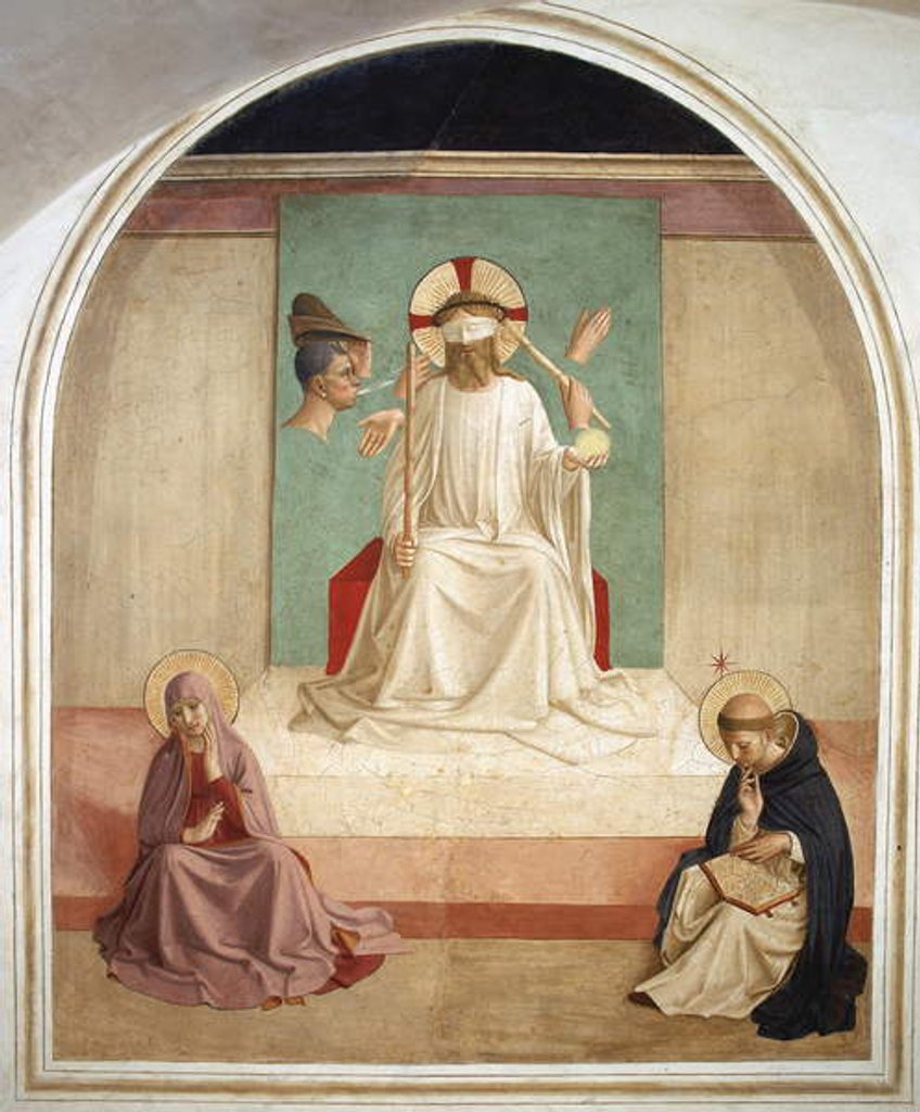 Detail of Christ Mocked in the Presence of the Virgin and Saint Dominic by Fra Angelico