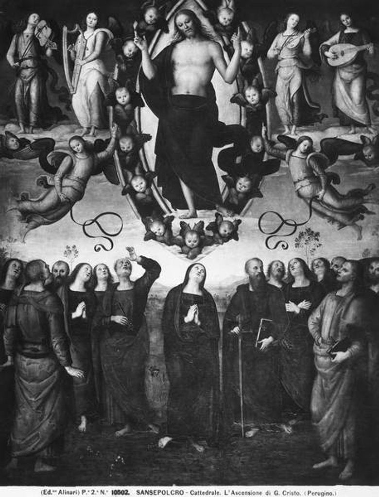 Detail of The Ascension of Christ by Pietro Perugino