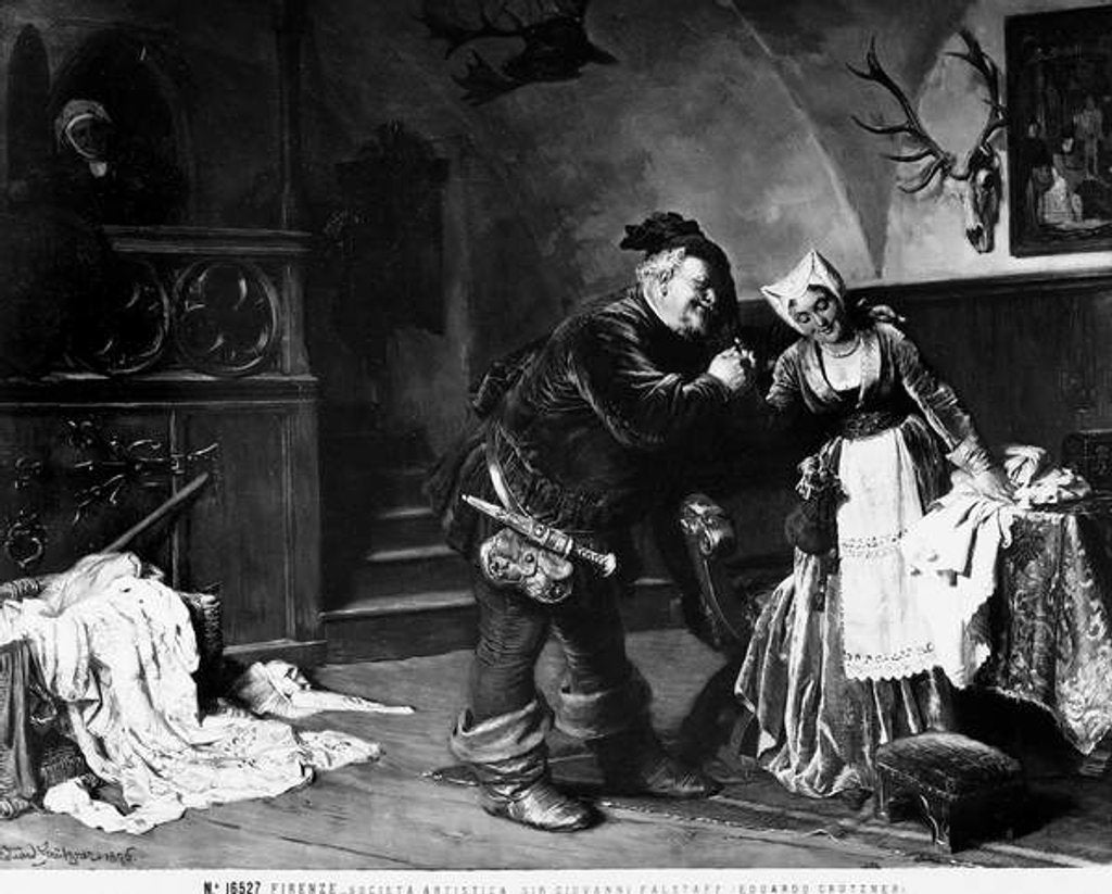 Detail of Sir John Falstaff, 1876 by Eduard von Grutzner