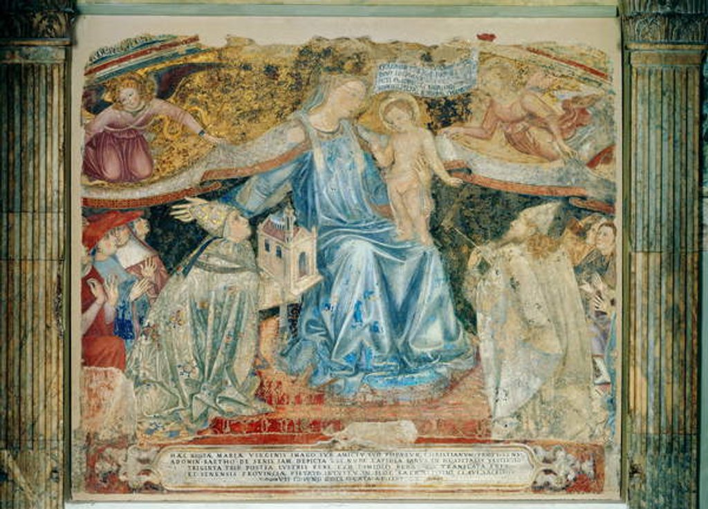 Detail of Madonna della Misericordia by Domenico di Bartolo