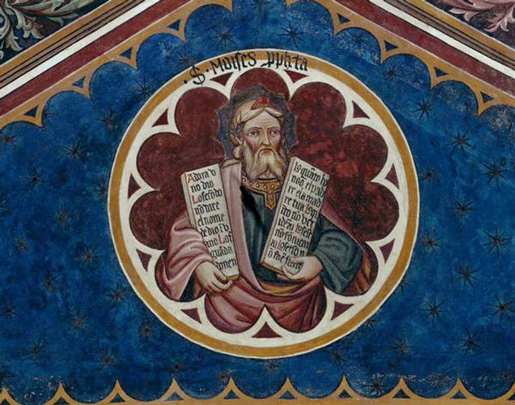 Detail of Moses, detail of the fourth span of the ceiling by Agostino di Marsiglio