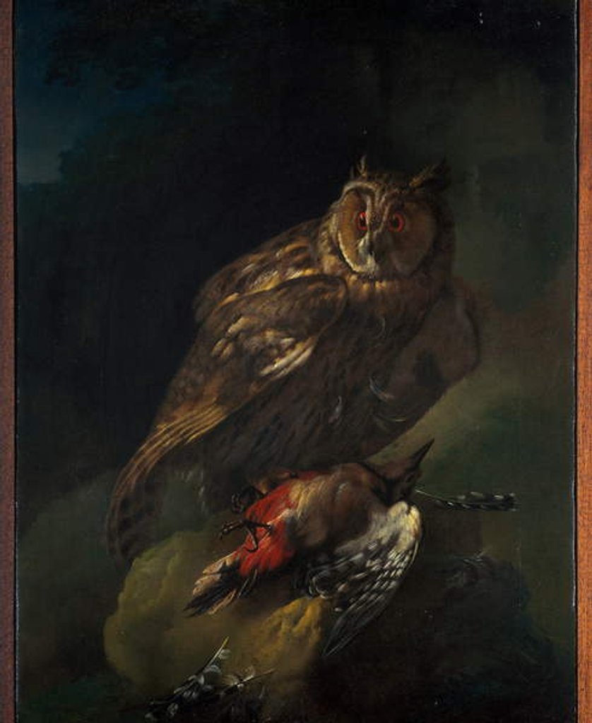 Detail of An owl with its prey by Unknown Artist