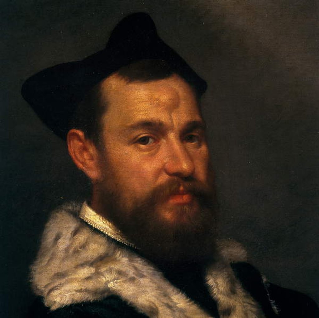 Detail of Portrait of a magistrate, detail by Giovanni Battista Moroni