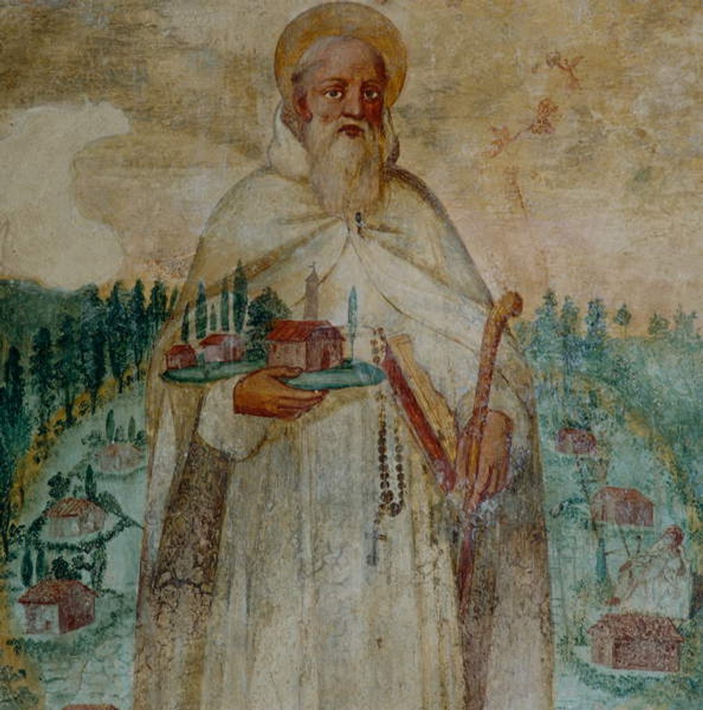 Detail of St. Romuald, founder of the Carthusian Monastery in Camaldoli, detail by Italian School