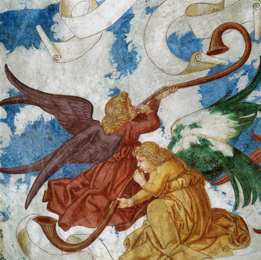 Detail of Musical angels by Gianfrancesco da Tolmezzo