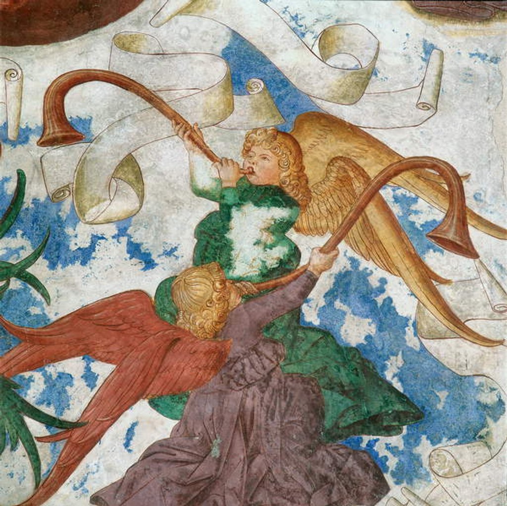 Detail of Musical angels, detail from the Last Judgement by Gianfrancesco da Tolmezzo