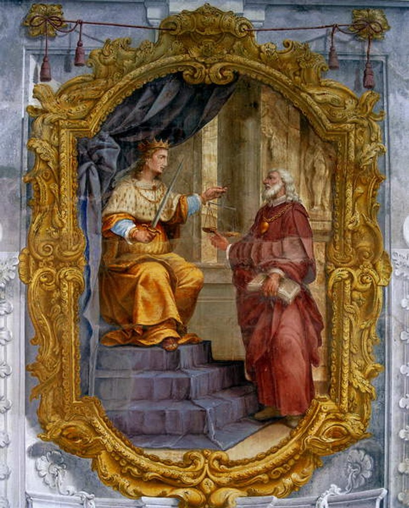 Detail of Allegory of Justice and Cousel by Francesco Ferrari