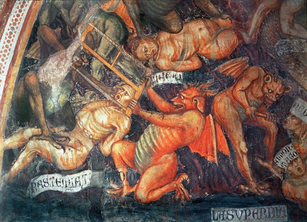 Detail of Hell, detail of the proud, c.1394 by Taddeo di Bartolo