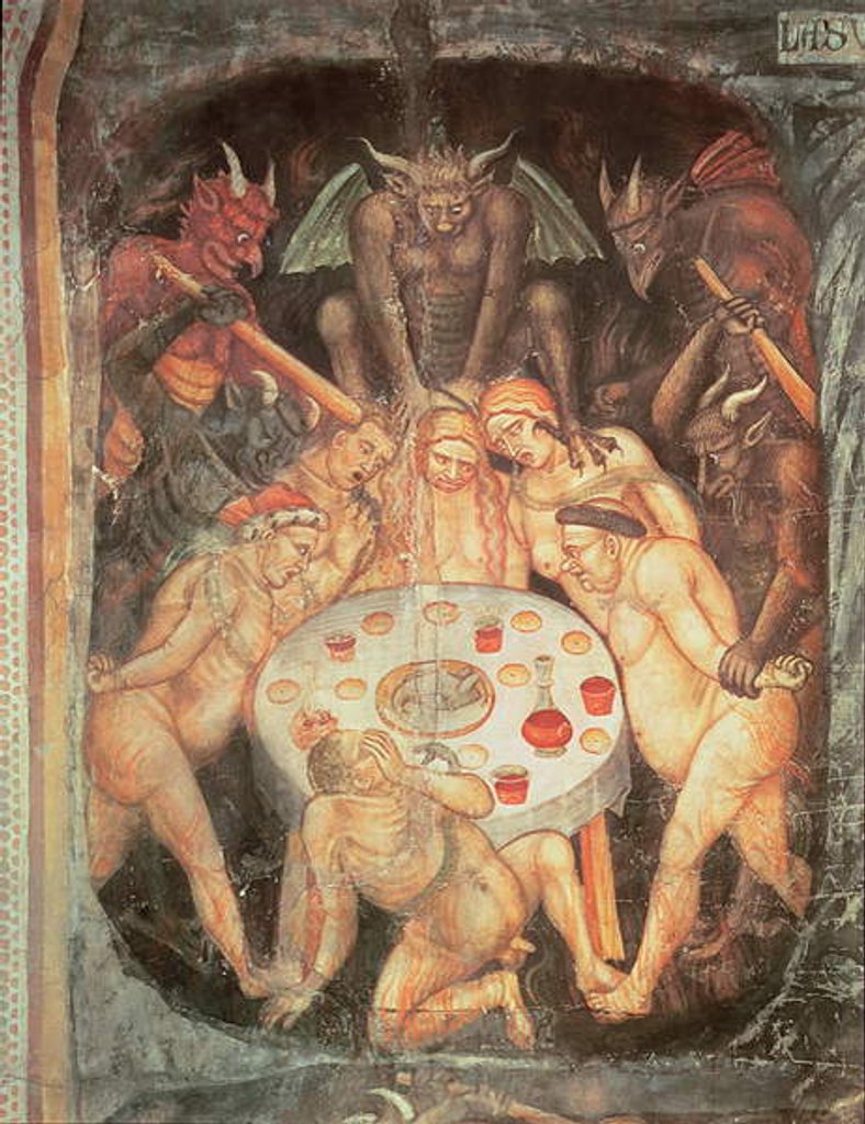 Detail of Hell by Taddeo di Bartolo