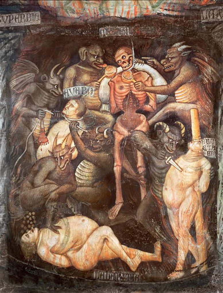 Detail of Hell by Taddeo di Bartolo