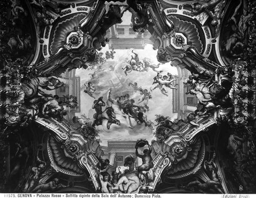 Detail of Allegory of Autumn, on the vault of the Autumn Room by Domenico the Elder Piola