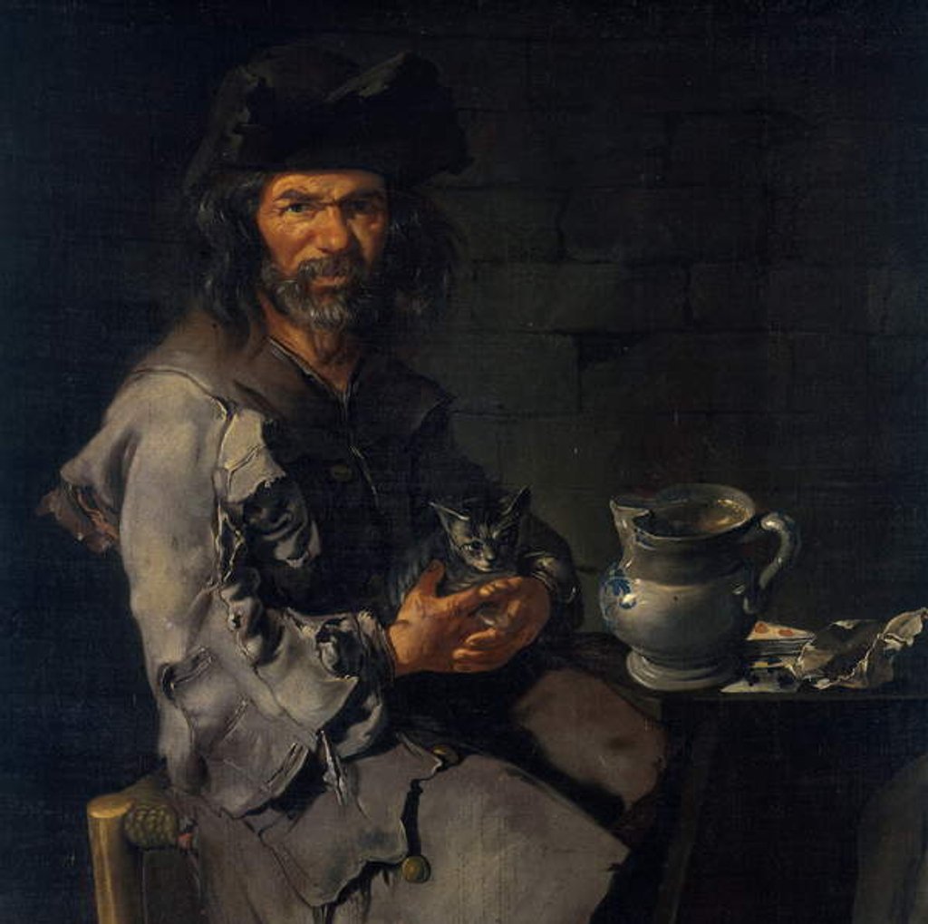 Detail of Two Beggars by Giacomo (1698-1767) Ceruti