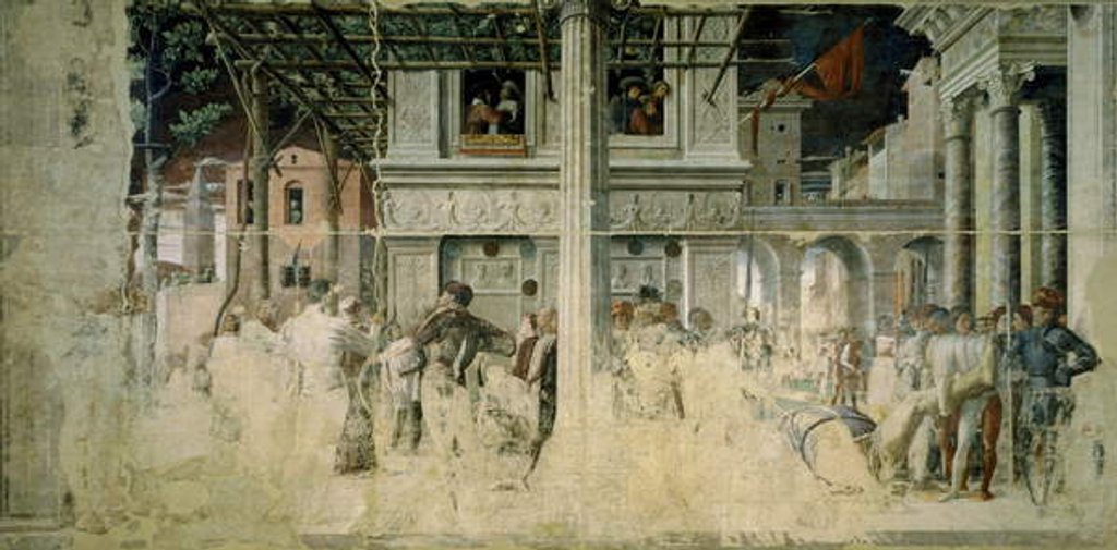 Detail of The Martyrdom and Transport of the Decapitated Body of Saint Christopher, c.1448-57 by Andrea Mantegna