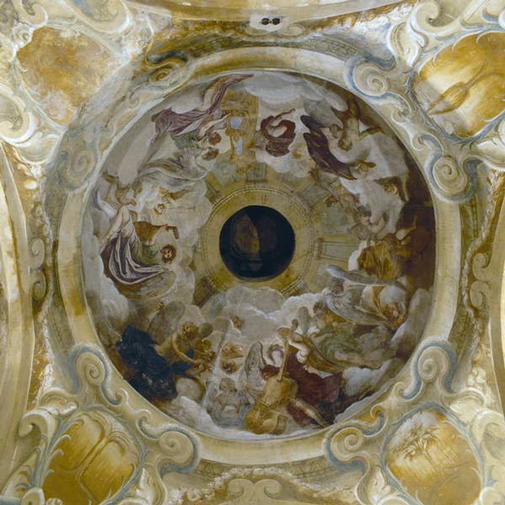 Detail of Painted cupola, 1685-86 by Ferdinando Galli & Ricci Sebastiano (1658-1734) Bibiena