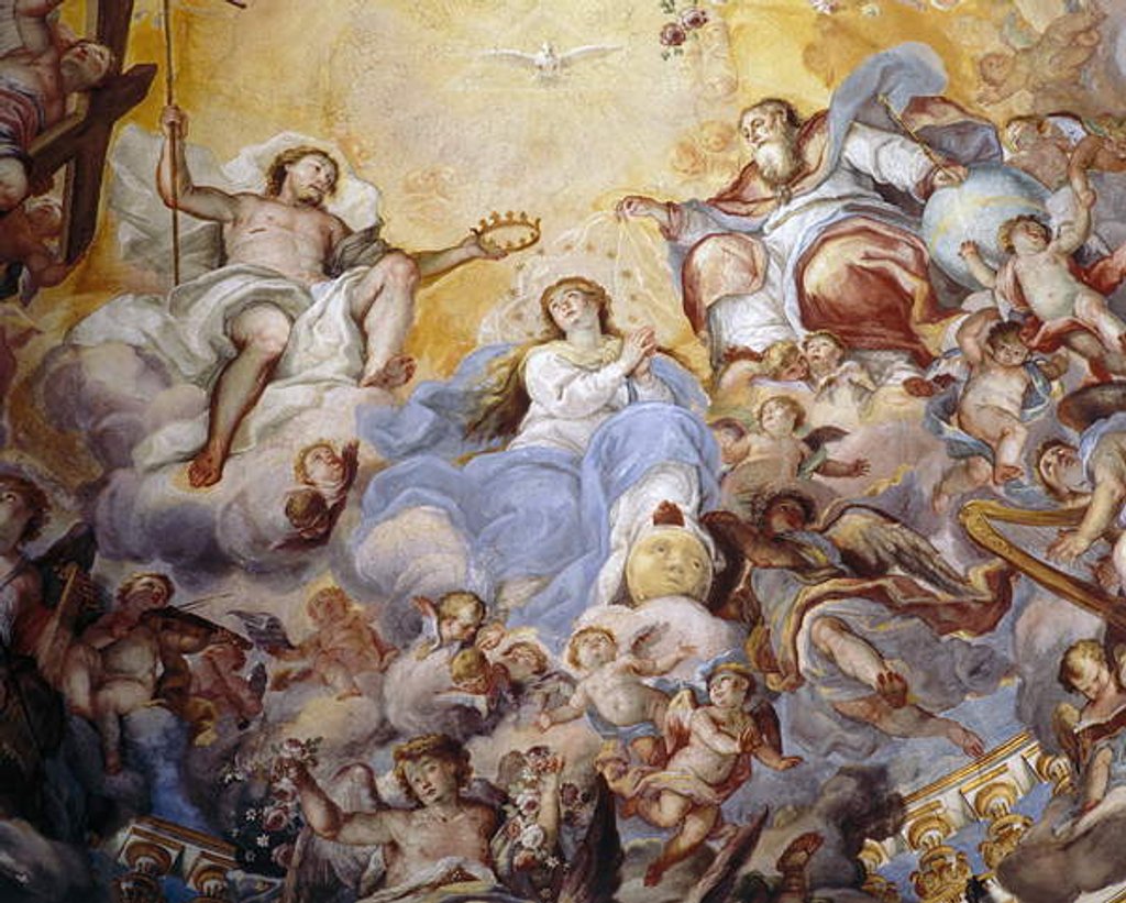 Detail of Coronation of the Virgin, 1725 by Giovanni Tuccari