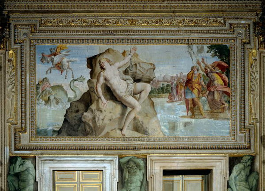 Detail of Andromeda Offered to the Sea Monster is Freed by Perseus, 1597-1604 by Domenichino (1581-1641)