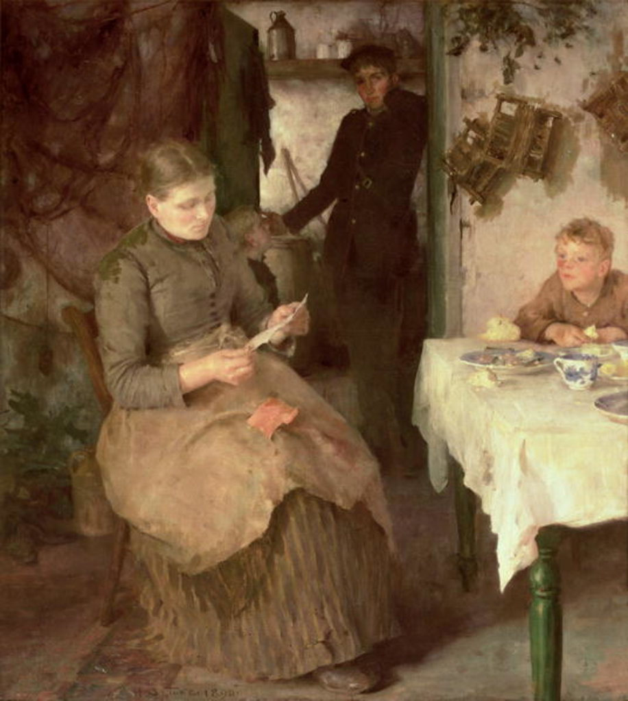 Detail of The Message, 1890 by Henry Scott Tuke