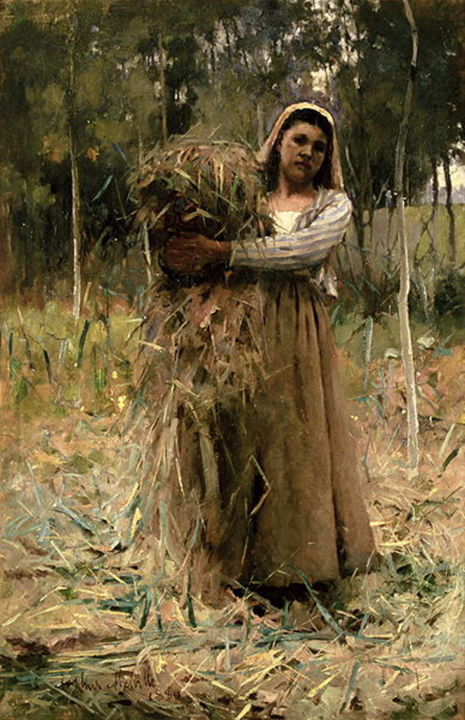 Detail of The Peasant Girl 1880 by Arthur Melville