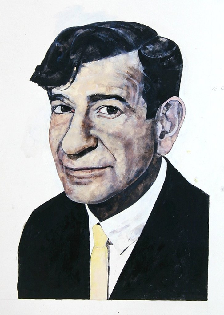 Detail of Portrait of Walter Matthau by Barry Fantoni