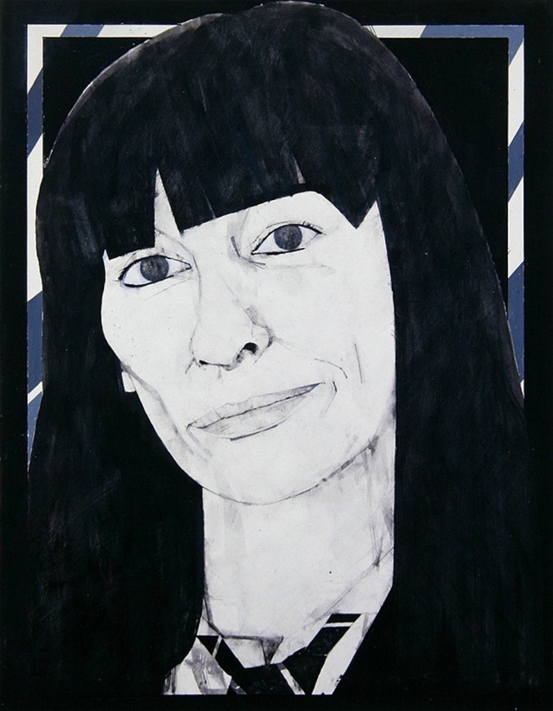 Detail of Portrait of Beryl Bainbridge by Barry Fantoni