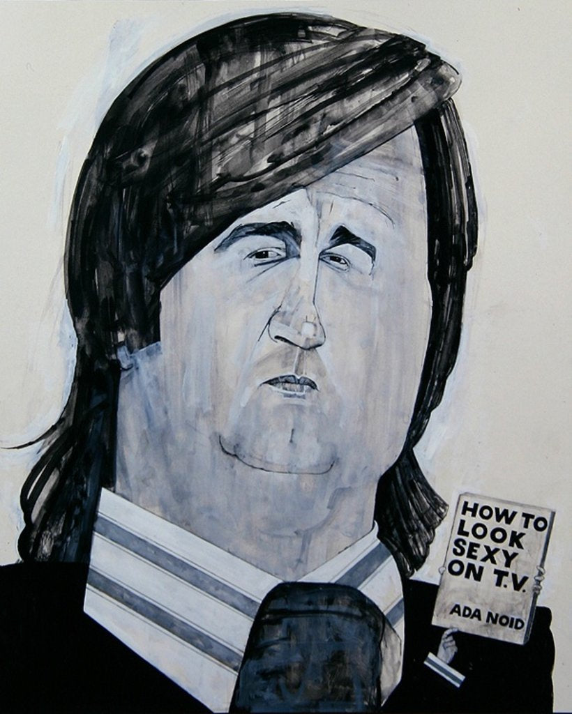 Detail of Portrait of Melvyn Bragg by Barry Fantoni