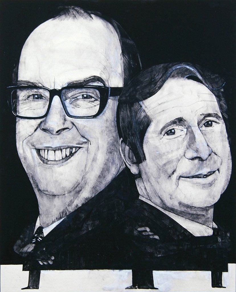 Detail of Portrait of Morecambe and Wise by Barry Fantoni