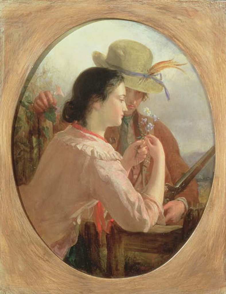 Detail of A Lover's Posy, 1846 by John Phillip