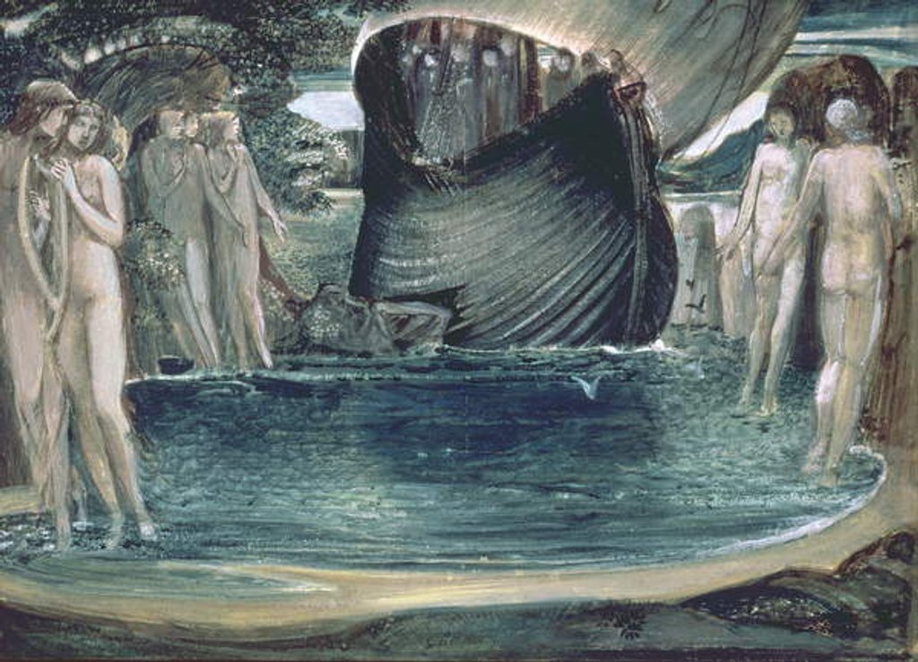 Detail of Design for 'The Sirens', 1890s, by Edward Coley Burne-Jones
